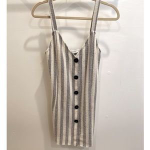 Zara Striped with Buttons Strapped Mini Dress